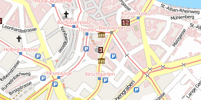 Elisabethenkirche  Basel Stadtplan