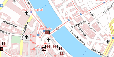 Mittlere Brücke Basel Stadtplan