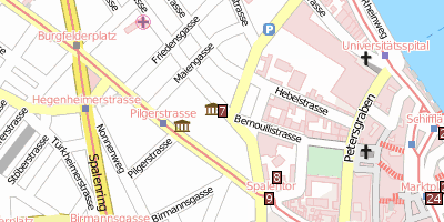 Stadtplan Skulpturhalle Basel Basel