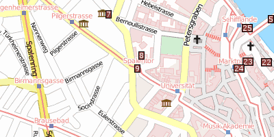 Spalentor Basel Stadtplan